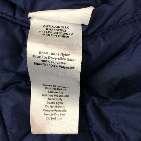 EDDIE BAUER Jacket Kids Size Medium (10/12) Blue Youth Deer Harbor Reversible - Picture 10 of 14